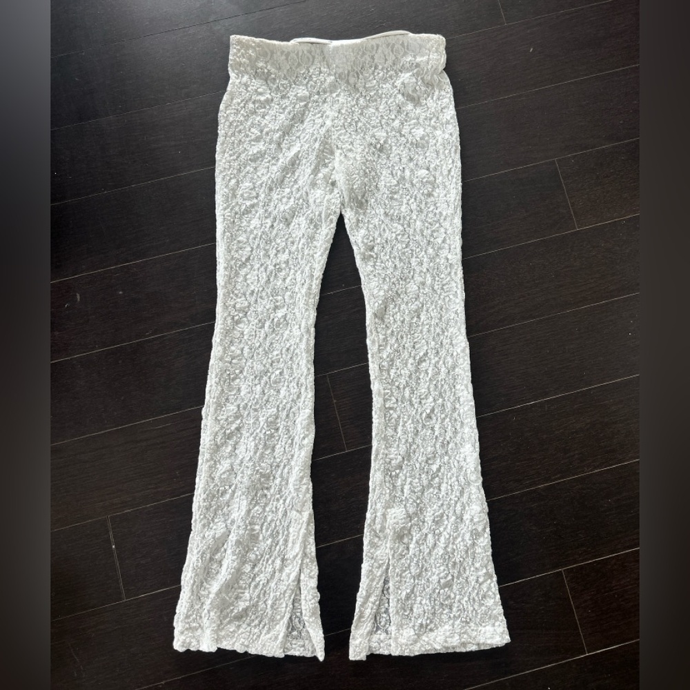 Zara White Lace Pants